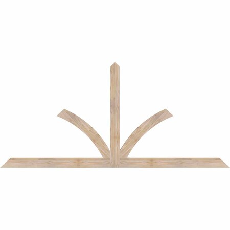 Ekena Millwork Richland Smooth Timber Gable Bracket, Douglas Fir, 84"W x 38"H x 1 1/2"D x 3 1/2"F, 11/12 Pitch GBW084X38X0204RIC00SDF